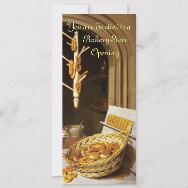 ANTIQUE OVEN BAKERY FRÜHSTÜCK PARTY EINLADUNG (Vorderseite)