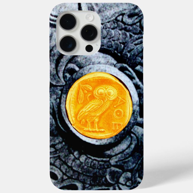 ANTIQUE OWL GOLD CIN MIT SILVER GRIFFONEN Case-Mate iPhone HÜLLE (Rückseite)