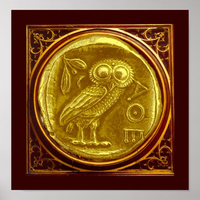 ANTIQUE OWL GOLD COIN POSTER (Vorne)