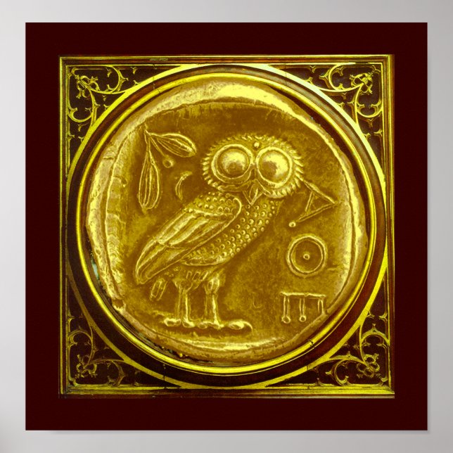 ANTIQUE OWL GOLD COIN POSTER (Vorne)