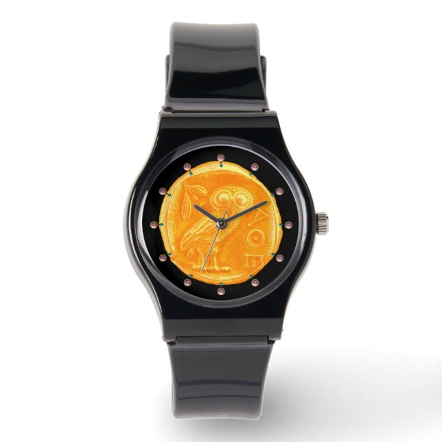 ANTIQUE OWL GOLD GREEK COIN ARMBANDUHR (Vorderseite)