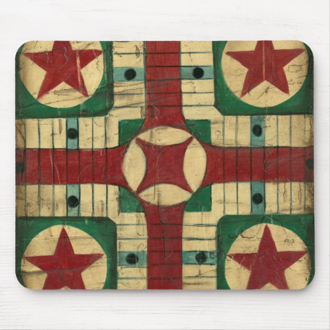 Antique Parcheesi Game Board von Ethan Harper Mousepad (Vorne)