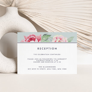Antique Peony Wedding Card Einladung
