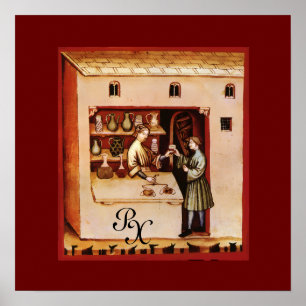 ANTIQUE PHARMAZIE, Apotheker, Arzneimittel, Arznei Poster