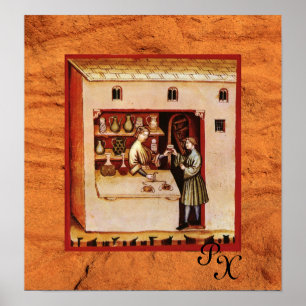 ANTIQUE PHARMAZIE, Apotheker, Arzneimittel, Arznei Poster