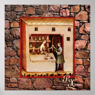 ANTIQUE PHARMAZIE, Apotheker, Arzneimittel, Drugst Poster