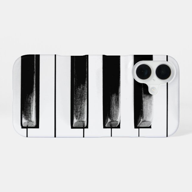 Antique Piano Keys iPhone 16 Hülle (Rückseite (Horizontal))