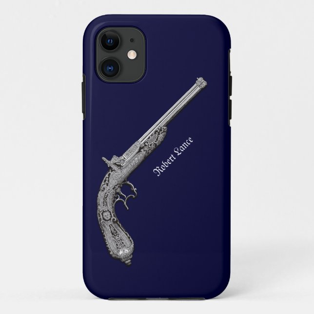 Antique Pistol Personal Blue iPhone 5 Fall Case-Mate iPhone Hülle (Rückseite)