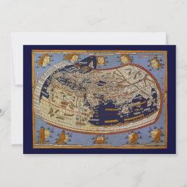 Antique Ptolemaic World Map, Johannes von Arnsheim Einladung