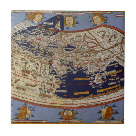 Antique Ptolemaic World Map, Johannes von Arnsheim Fliese