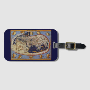 Antique Ptolemaic World Map, Johannes von Arnsheim Gepäckanhänger