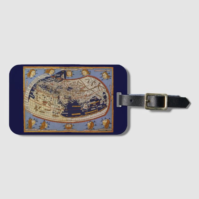 Antique Ptolemaic World Map, Johannes von Arnsheim Gepäckanhänger (Vorderseite (Horizontal))
