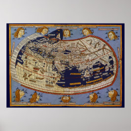 Antique Ptolemaic World Map, Johannes von Arnsheim Poster
