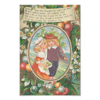 Antique Quirky Valentine, Victorian Era, 1874 Fotodruck