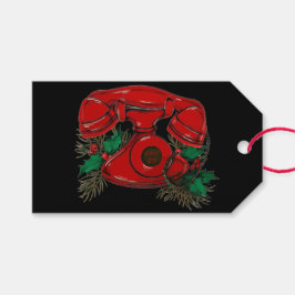 Antique Red Christmas Telefone Koordination Geschenkanhänger