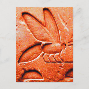 ANTIQUE RED EGYPTIAN HONEY BIE BEEKEEPER POSTKARTE