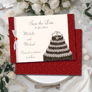 Antique Red Florentine Save the Date