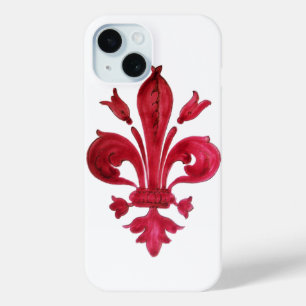 ANTIQUE RED LILIE IN WHITE Heraldic Floral Case-Mate iPhone Hülle