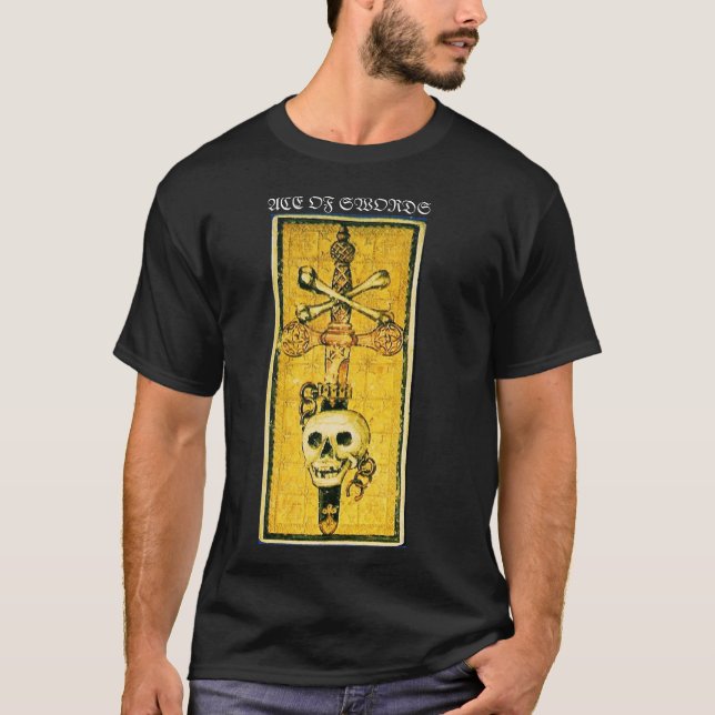 ANTIQUE RENAISSANCE-TAROTEN /ACE-SCHWERTER T-Shirt (Vorderseite)