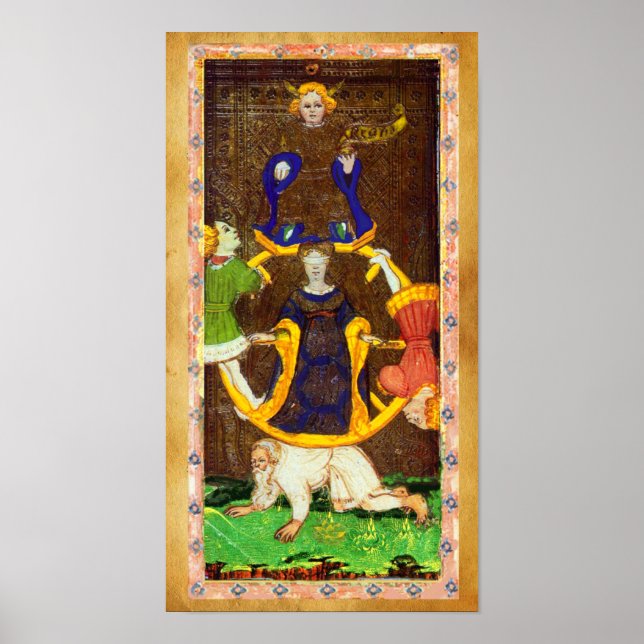 ANTIQUE RENAISSANCE TAROTS 10/RÄDER VON FORTUNE POSTER (Vorne)