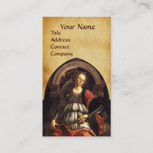 ANTIQUE RENAISSANCE TAROTS 11 FORTITUDE PARCHMENT VISITENKARTE