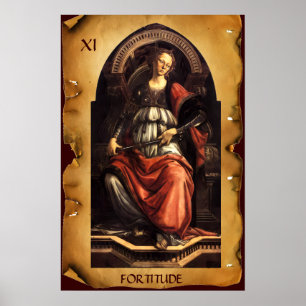 ANTIQUE RENAISSANCE TAROTS 11/GEFÖRDERTES Pergamen Poster