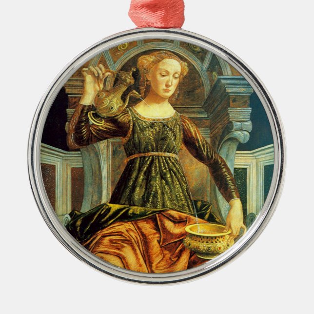 ANTIQUE RENAISSANCE TAROTS 14 / TEMPERANCE Star Ornament Aus Metall (Vorne)