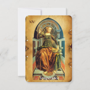 ANTIQUE RENAISSANCE TAROTS 14/TEMPERANZ ANKÜNDIGUNG