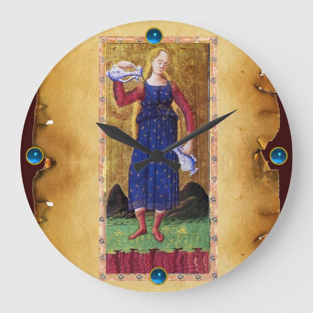 ANTIQUE RENAISSANCE TAROTS 14/TEMPERANZ GROßE WANDUHR (Vorderseite)