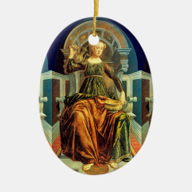 ANTIQUE RENAISSANCE TAROTS 14/TEMPERANZ KERAMIKORNAMENT (Vorne)