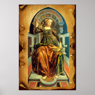 ANTIQUE RENAISSANCE TAROTS 14/TEMPERANZ POSTER