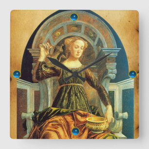 ANTIQUE RENAISSANCE TAROTS 14/TEMPERANZ QUADRATISCHE WANDUHR