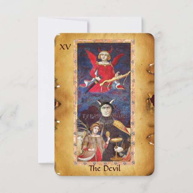 ANTIQUE RENAISSANCE TAROTS 15 / DIE DEVIL ANKÜNDIGUNG (Vorderseite)