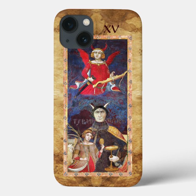 ANTIQUE RENAISSANCE TAROTS 15 / DIE DEVIL Case-Mate iPhone HÜLLE (Rückseite)
