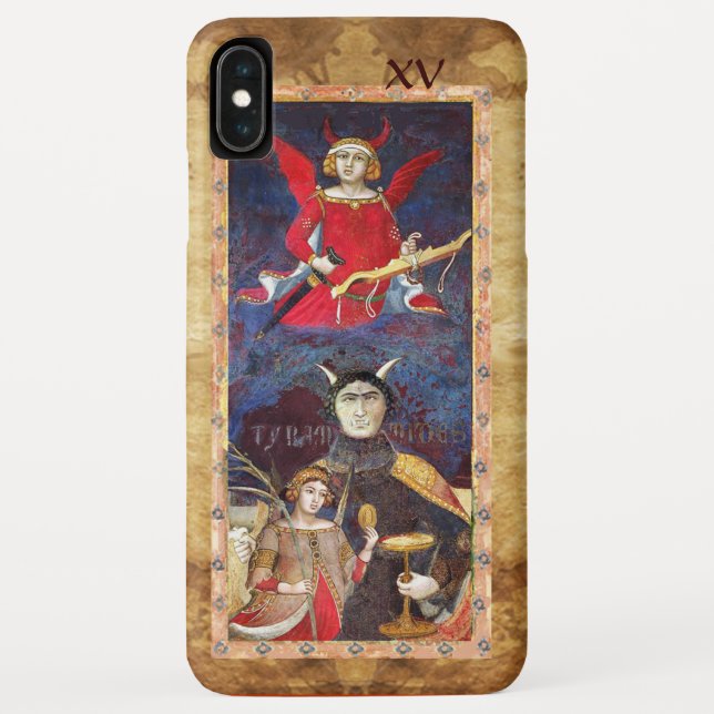 ANTIQUE RENAISSANCE TAROTS 15 / DIE DEVIL Case-Mate iPhone HÜLLE (Rückseite)