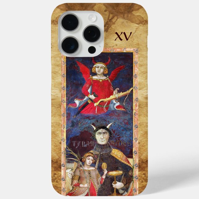 ANTIQUE RENAISSANCE TAROTS 15 / DIE DEVIL Case-Mate iPhone HÜLLE (Rückseite)