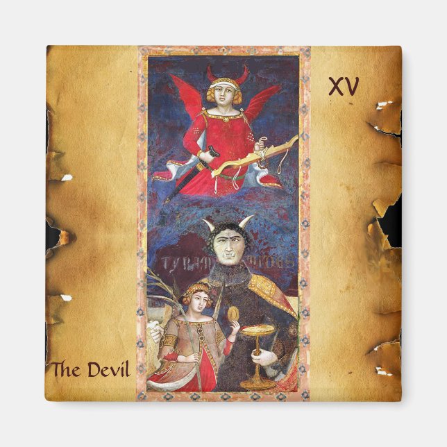 ANTIQUE RENAISSANCE TAROTS 15 /THE DEVIL MAGNET (Vorne)