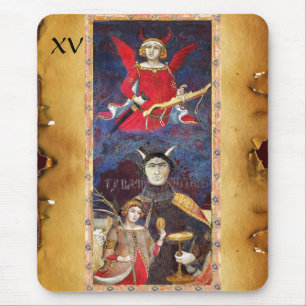 ANTIQUE RENAISSANCE TAROTS 15 /THE DEVIL MOUSEPAD