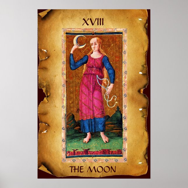 ANTIQUE RENAISSANCE TAROTS 18 / MOND POSTER (Vorne)