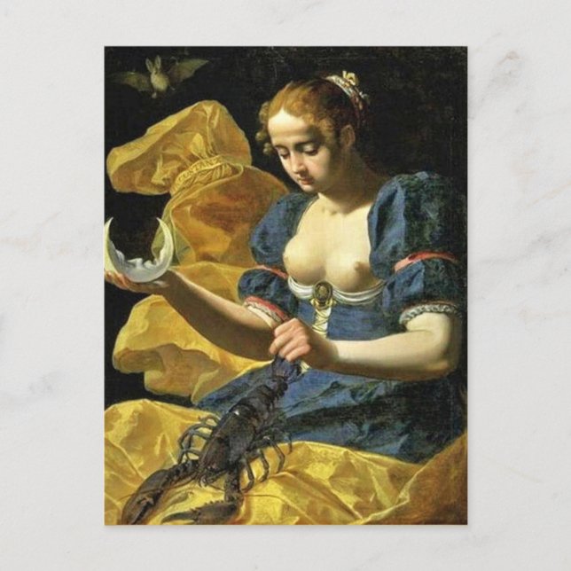 ANTIQUE RENAISSANCE TAROTS 18 / MOND POSTKARTE (Vorderseite)