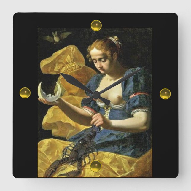 ANTIQUE RENAISSANCE TAROTS 18/MOND QUADRATISCHE WANDUHR (Vorderseite)