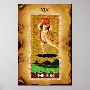 ANTIQUE RENAISSANCE TAROTS 19 / DIE SONNE POSTER