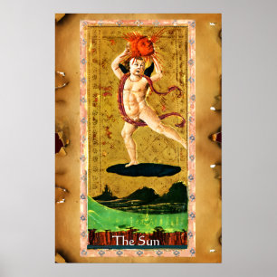 ANTIQUE RENAISSANCE TAROTS 19 / DIE SONNE POSTER