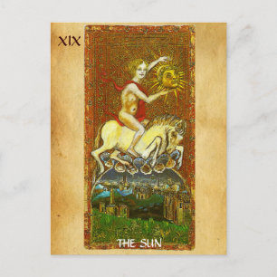 ANTIQUE RENAISSANCE TAROTS 19 / DIE SONNE POSTKARTE