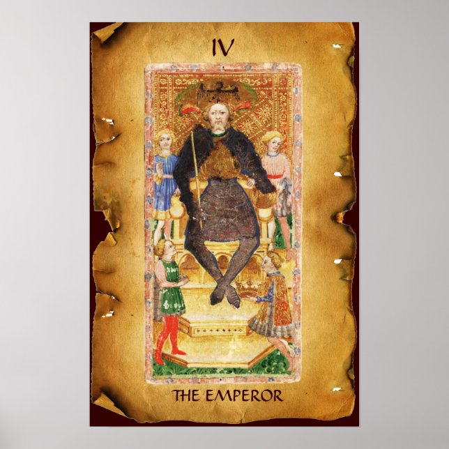 ANTIQUE RENAISSANCE TAROTS 4 / DER EMPERAT POSTER (Vorne)