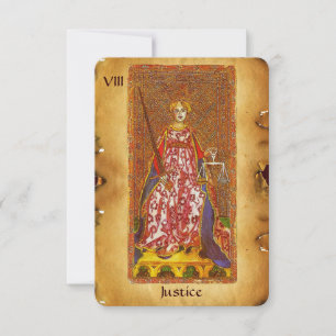 ANTIQUE RENAISSANCE TAROTS 8 / JUSTIZ ANKÜNDIGUNG