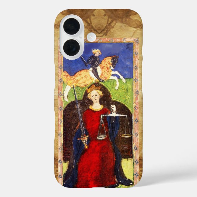 ANTIQUE RENAISSANCE TAROTS 8 / JUSTIZ Case-Mate iPhone HÜLLE (Rückseite)