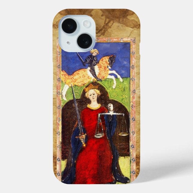 ANTIQUE RENAISSANCE TAROTS 8 / JUSTIZ Case-Mate iPhone HÜLLE (Rückseite)