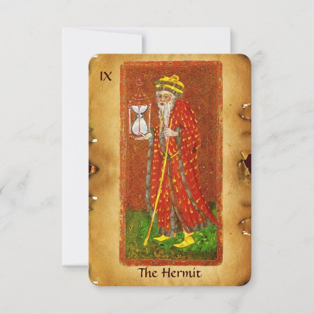 ANTIQUE RENAISSANCE TAROTS 9 / DIE HERMIT ANKÜNDIGUNG (Vorderseite)