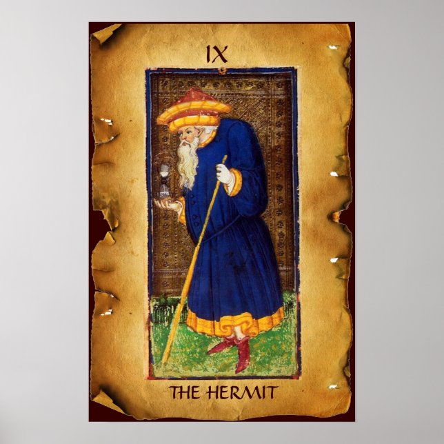 ANTIQUE RENAISSANCE TAROTS 9 / DIE HERMIT POSTER (Vorne)